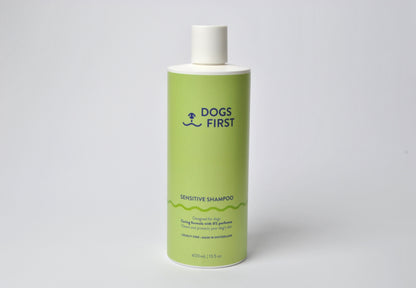 DOGS FIRST Sensitive Dog Shampoo 400ml bottle - Swiss-made vegan formula